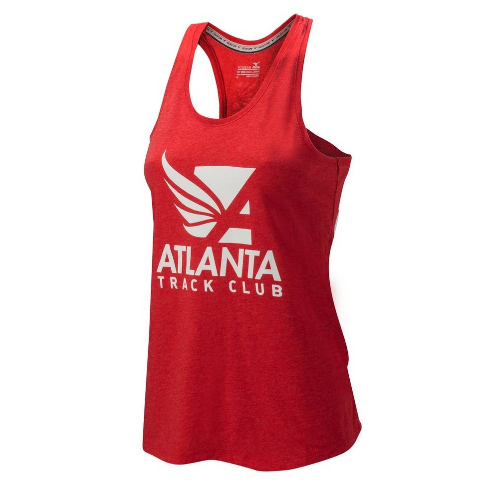 Damske Tank Top Mizuno Atlanta Track Club Sport Bezecke Červené Vypredaj CBHT38129